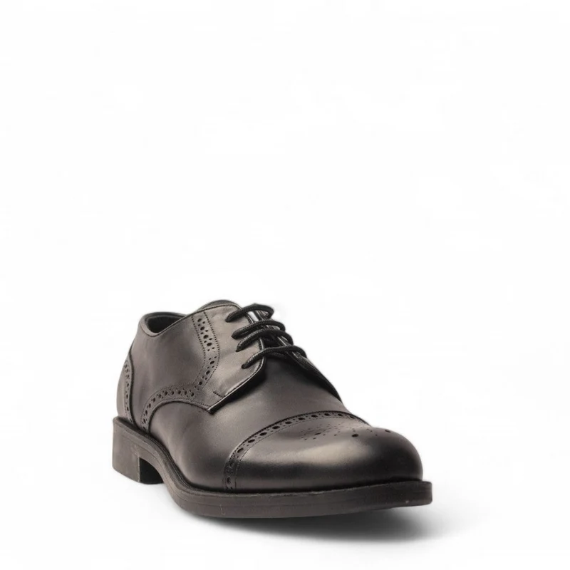 Men Black Leather Shoe #4701