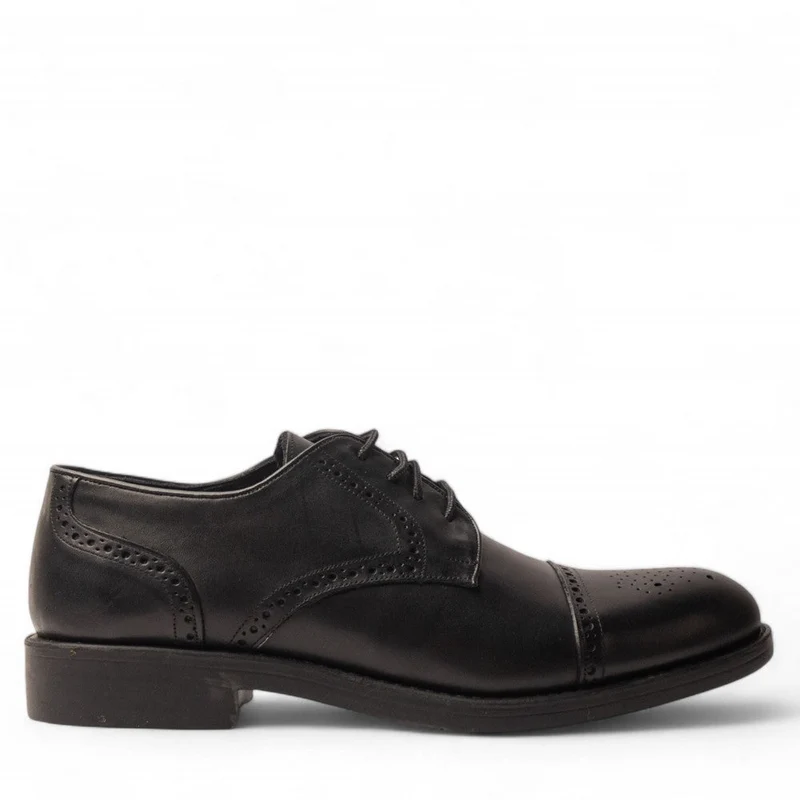 Men Black Leather Shoe #4701