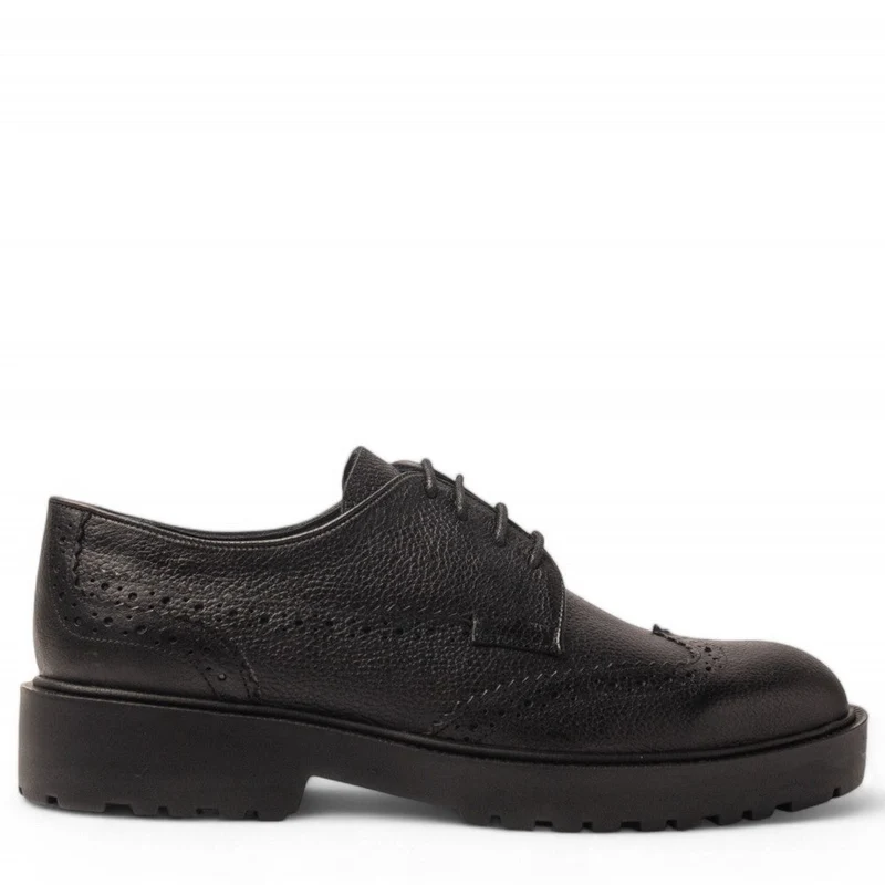 Men Black Leather Shoe #4675