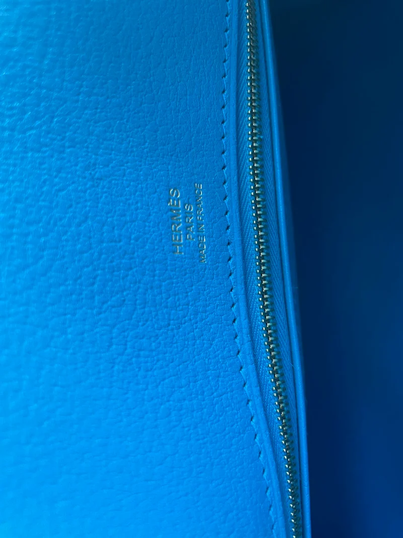 Hermes Birkin Bag 30 aus blauem Indigo und schwarzem Epsom-Leder mit goldener Hardware