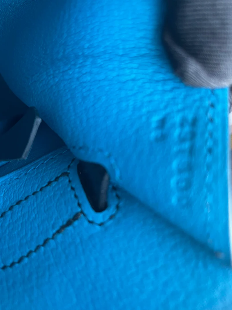 Hermes Birkin Bag 30 aus blauem Indigo und schwarzem Epsom-Leder mit goldener Hardware