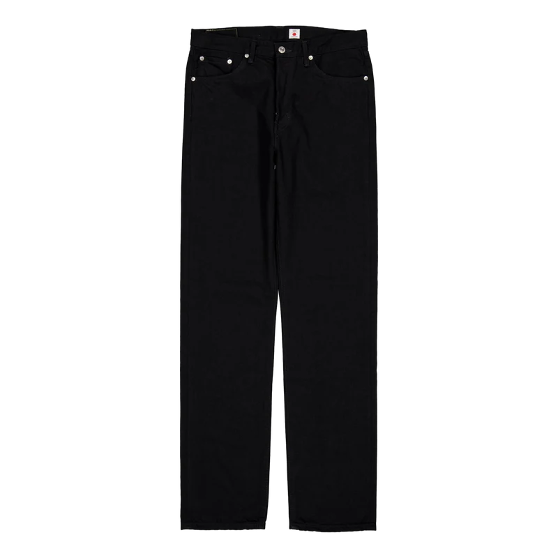 Loose Straight Jeans - Black - Black