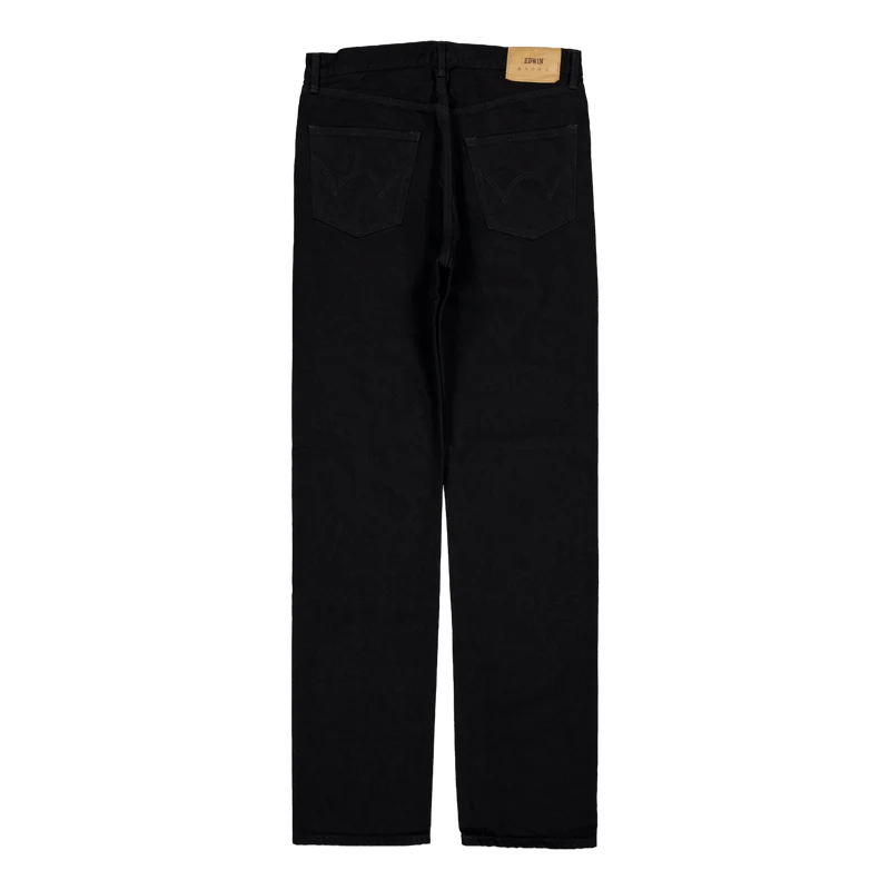 Loose Straight Jeans - Black - Black