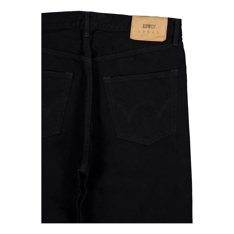 Loose Straight Jeans - Black - Black