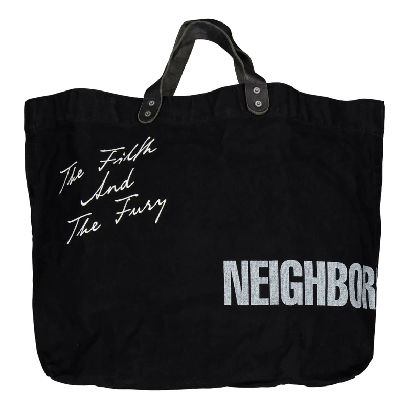 Washed Canvas Tote Bag Black