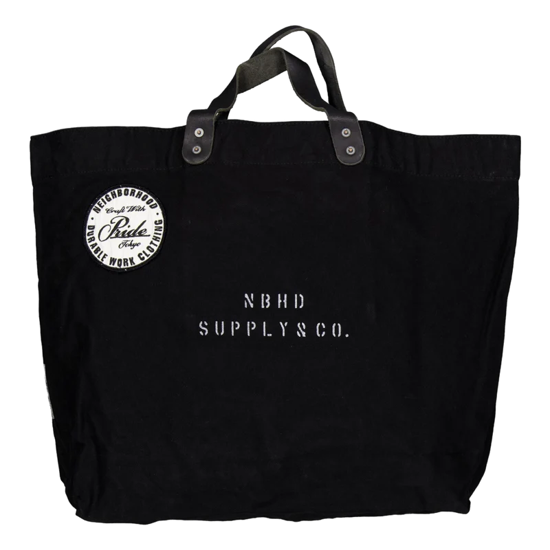 Washed Canvas Tote Bag Black