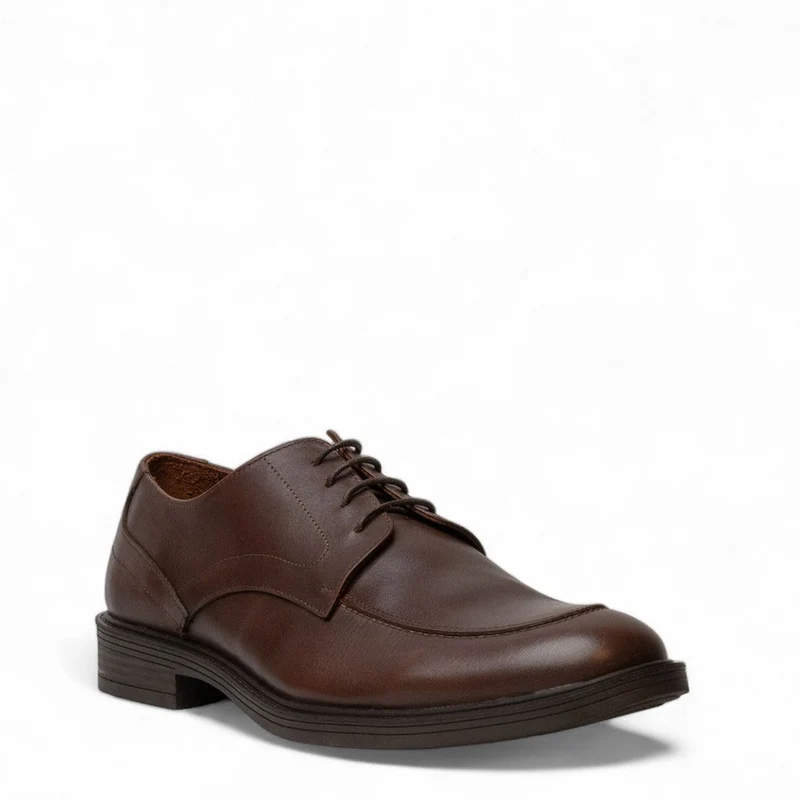 Men Brown Leather Shoes #4594