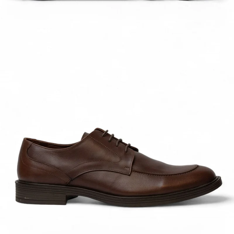Men Brown Leather Shoes #4594