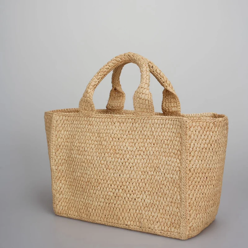 Celine Small Cabas Thais aus Bast und Kalbsleder