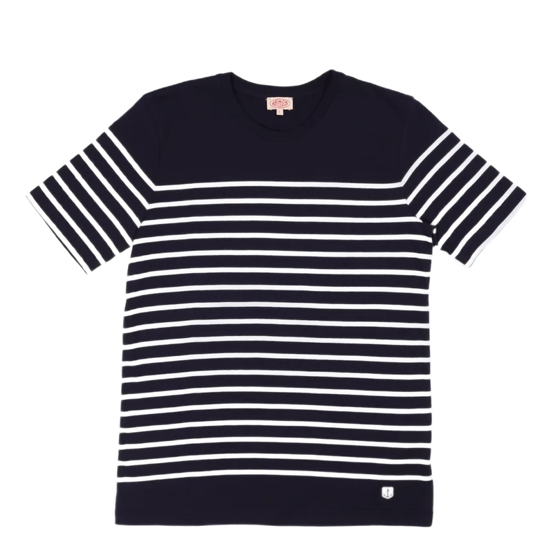 Striped Breton Shirt''etel'' Navire Navy/ White