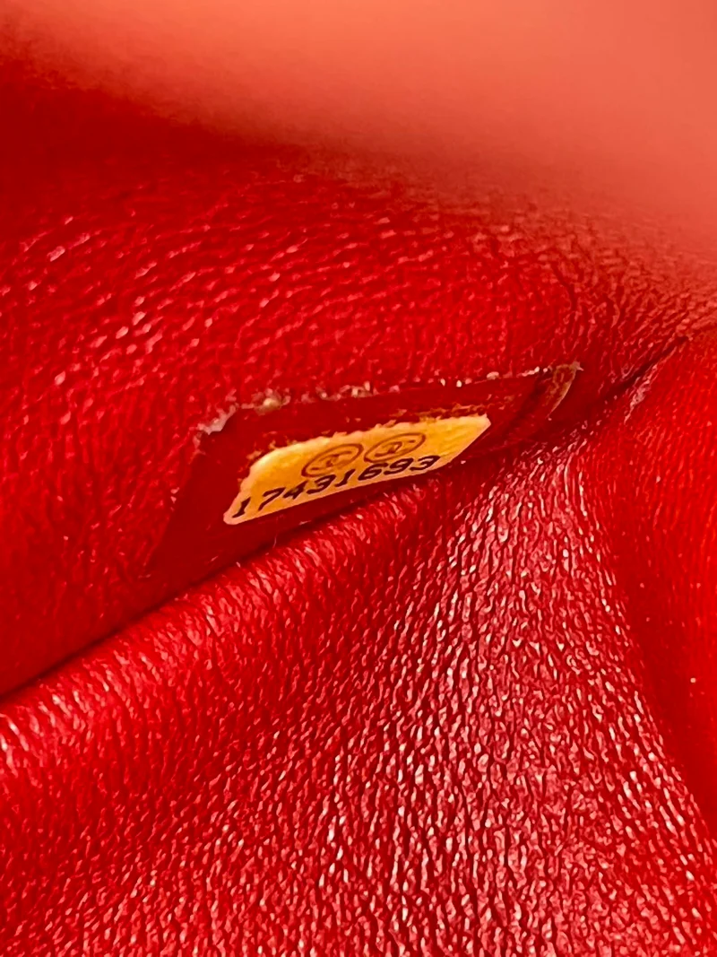 Chanel Red Timeless Classic Jumbo-Tasche aus Lammleder mit silberner Hardware
