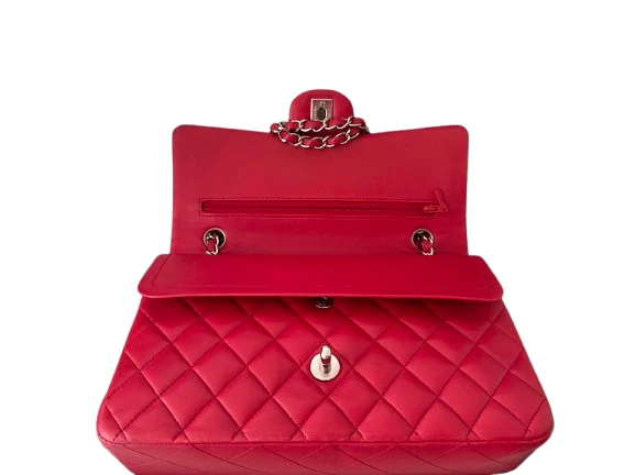 Chanel Timeless Red Medium Lammleder Flap Bag