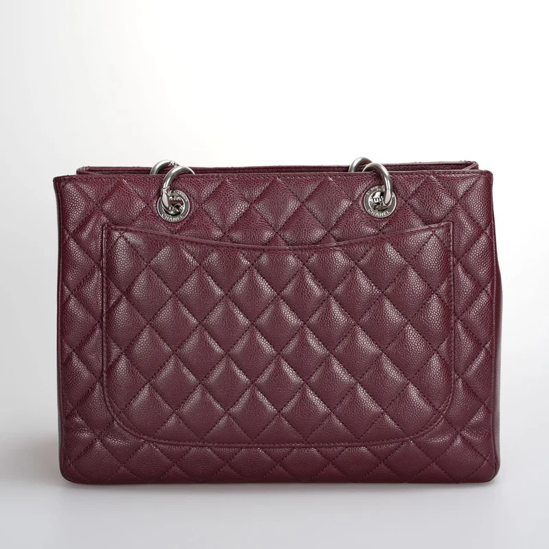 Chanel Shopping Tote Burgundy Medium Cavier Leder