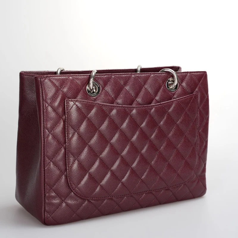 Chanel Shopping Tote Burgundy Medium Cavier Leder