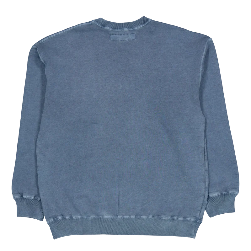 Pigment Dyed Sweat Shirt Ls Navy