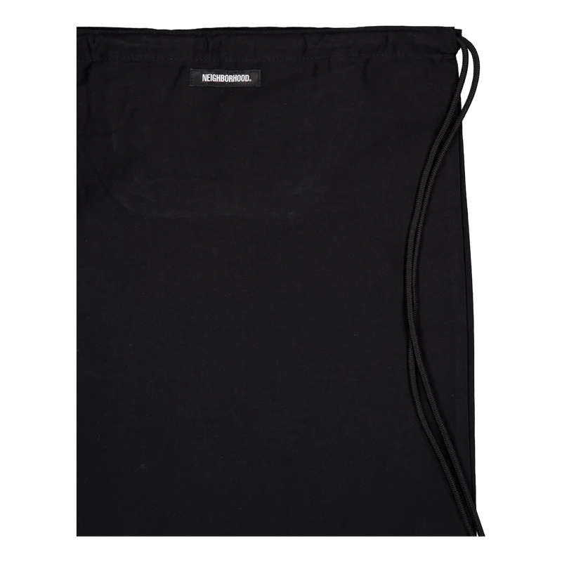 Logo Drawstring Tote Bag Black
