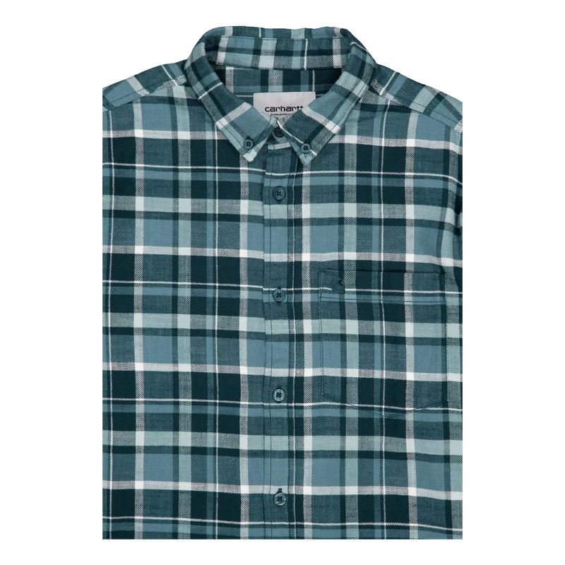 L/s Fendrick Shirt Fendrick Check, Deep Lagoon