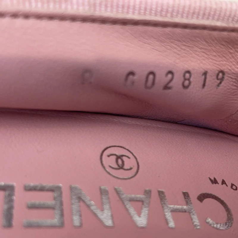 Chanel Pink Tweed Ballerinas mit schwarzer Kappe, Größe 37.5