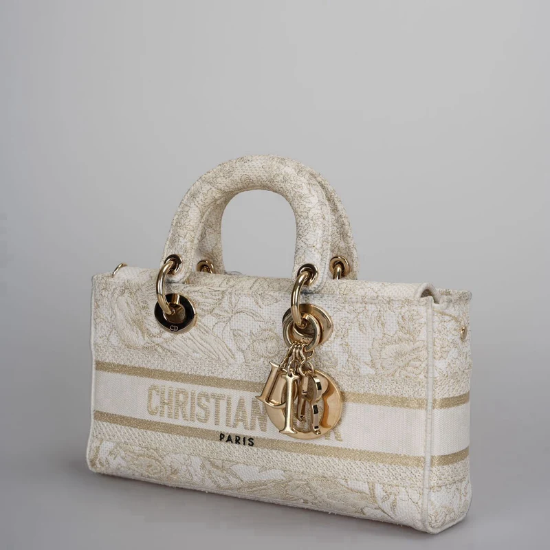 Christian Dior Lady D-Joy Tasche aus beigem Canvas