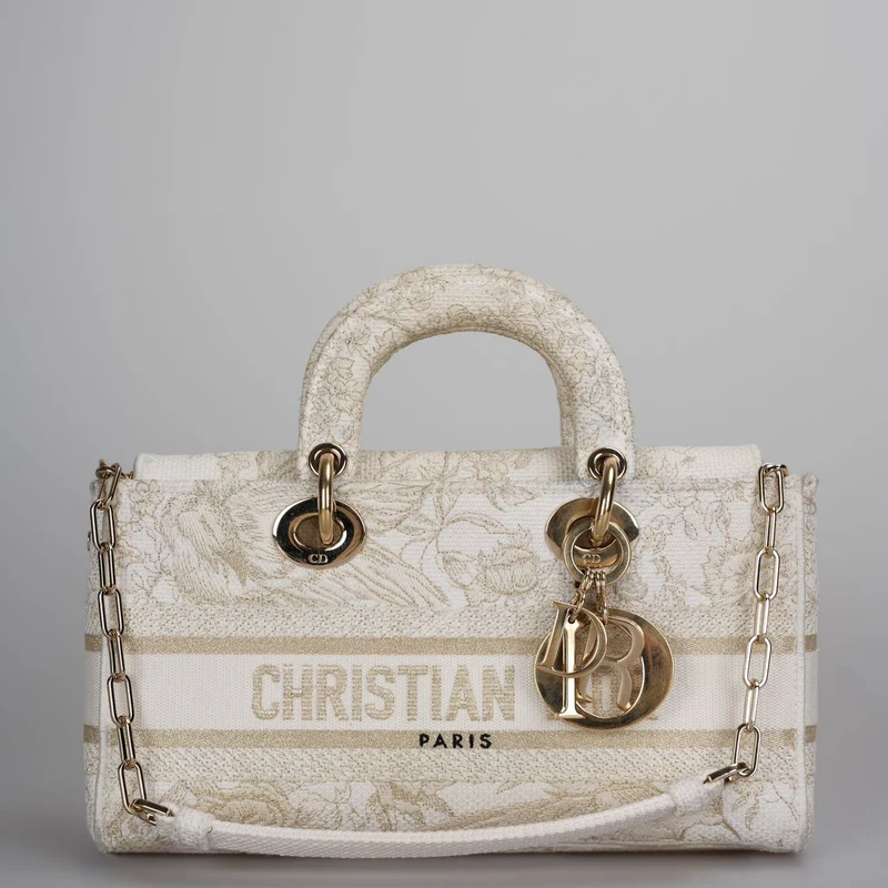 Christian Dior Lady D-Joy Tasche aus beigem Canvas
