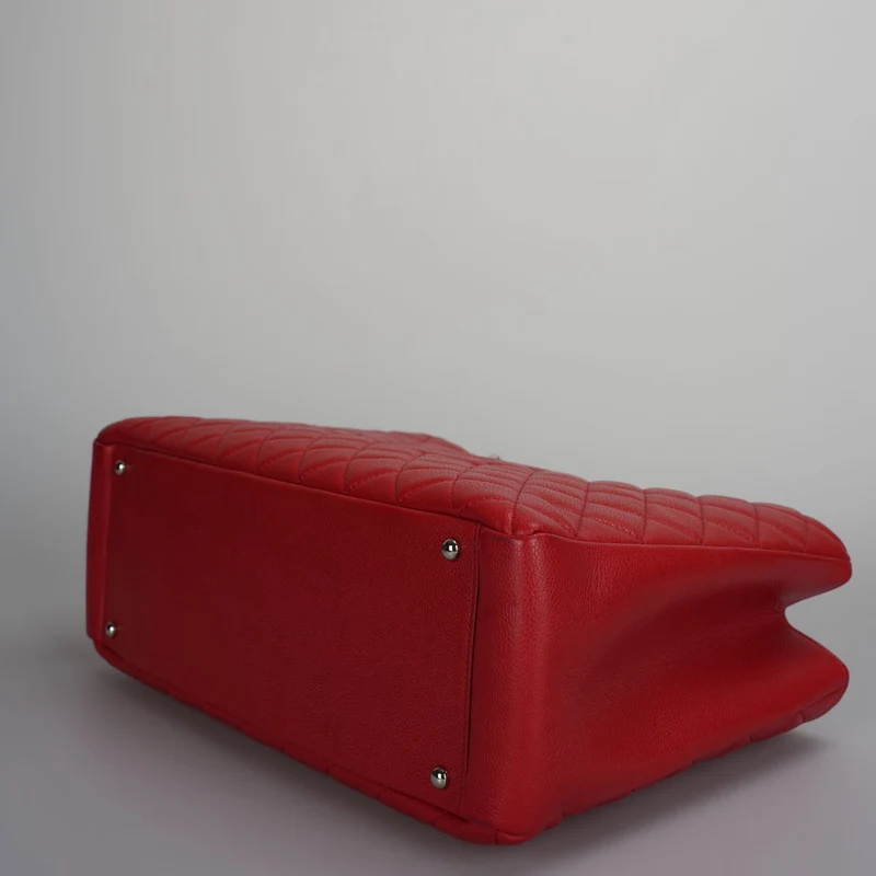 Chanel Rote große Grand Shopping Tote Rote GST Tasche in Kaviar 2011-2012