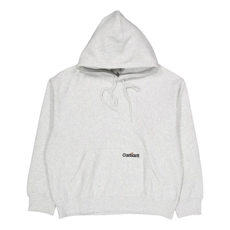 Hooded Label Script Sweat Ash Heather