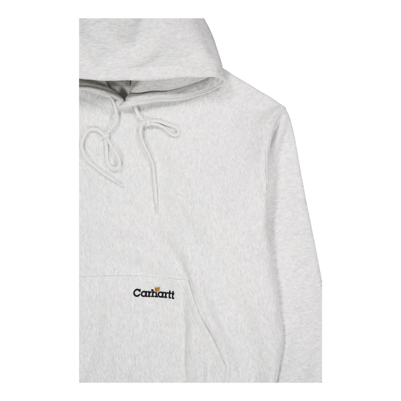 Hooded Label Script Sweat Ash Heather