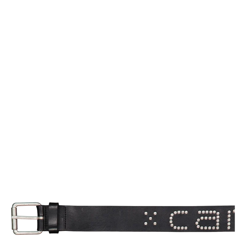 Script Studs Belt Black / Silver