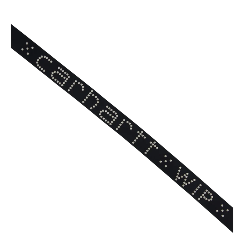 Script Studs Belt Black / Silver
