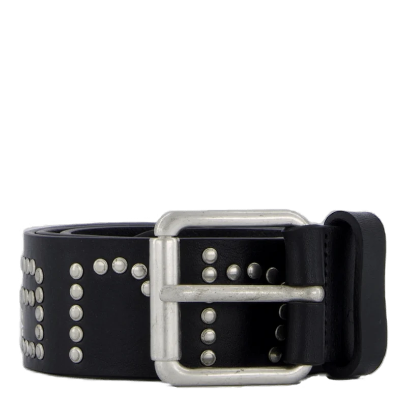 Script Studs Belt Black / Silver