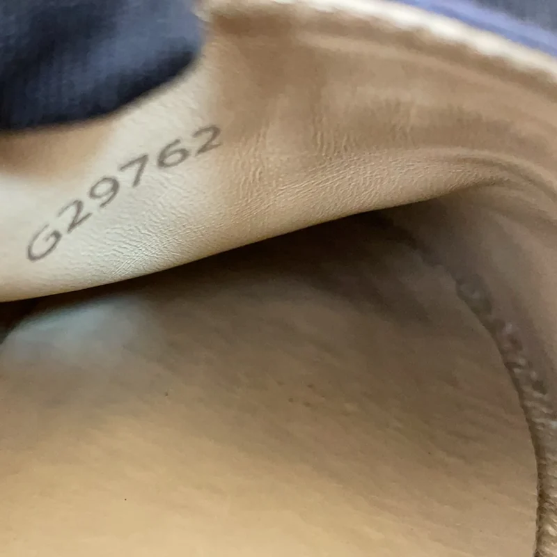 Chanel Blaue Espadrilles aus Leder mit CC-Logo, Größe 39
