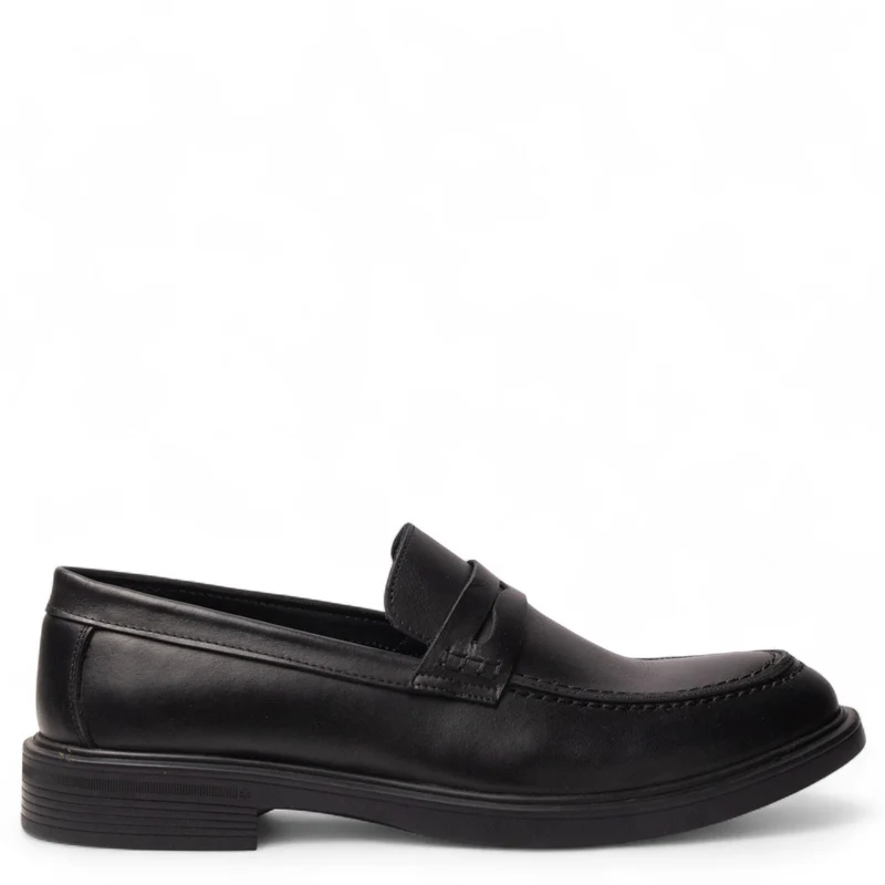 Men Black Leather Shoes #4913