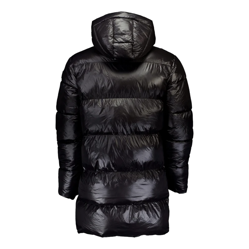 Doudoune Longue Nylon Brillant Black