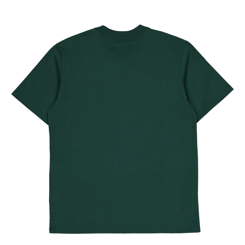 S/s University Script T-shirt Conifer / White