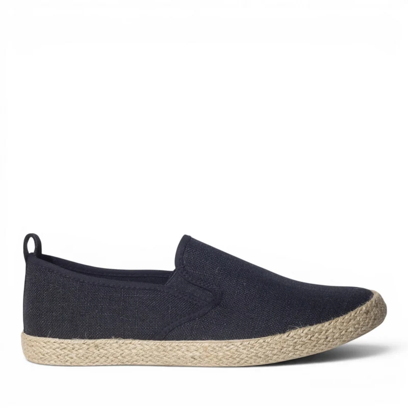 Europeon Union Men Black Cloth Espadrilles #5200