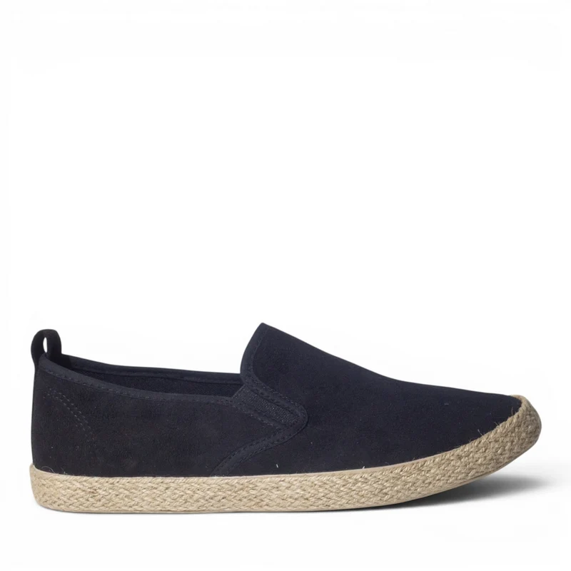 Europeon Union Men Black Chamois Espadrilles #5197