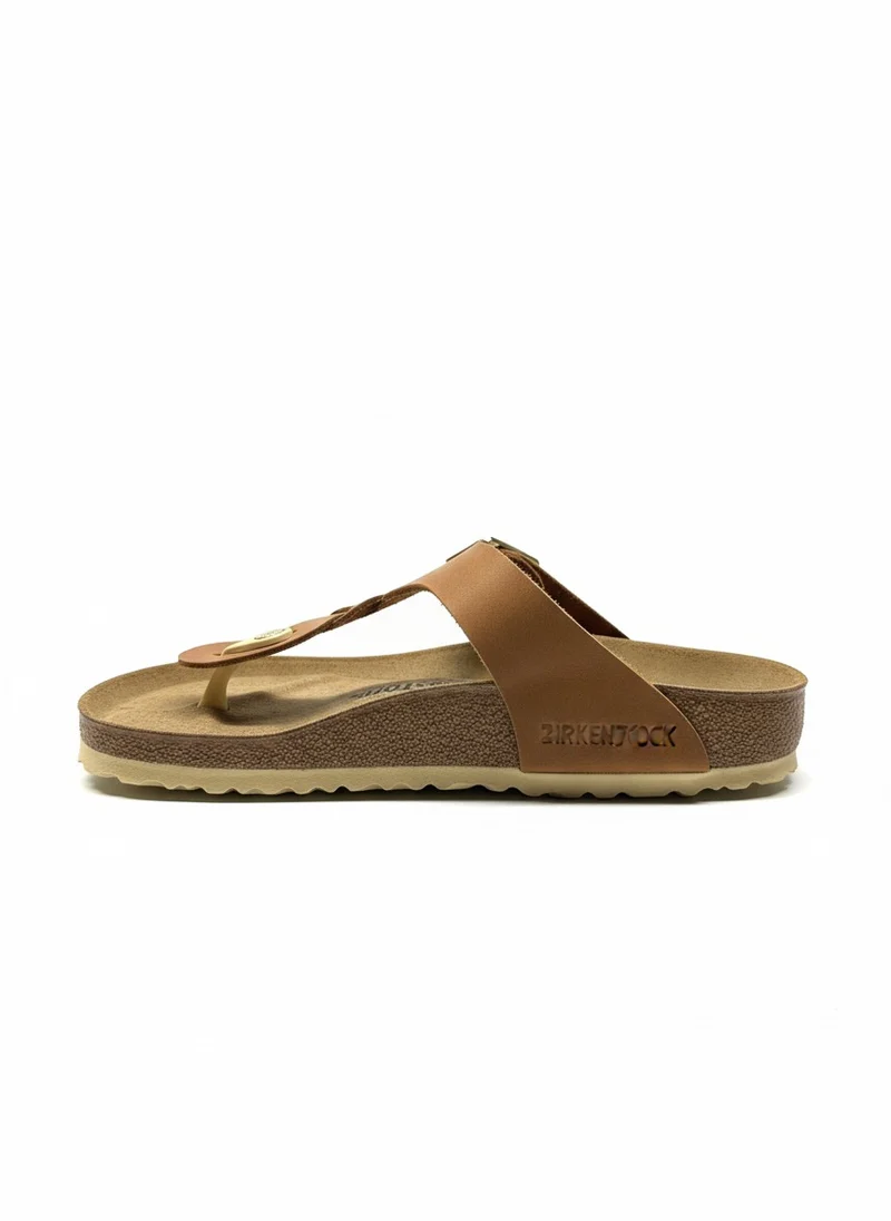 Gizeh Braided Oiled Leather Women Regular cognac