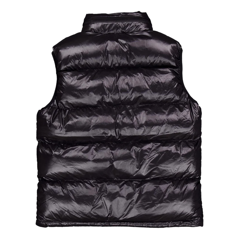 Gilet Doudoune Brillant A Capu Black