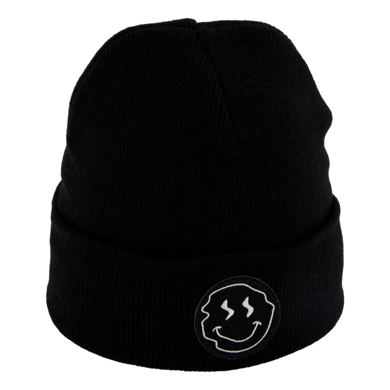 Smiley Beanie Black