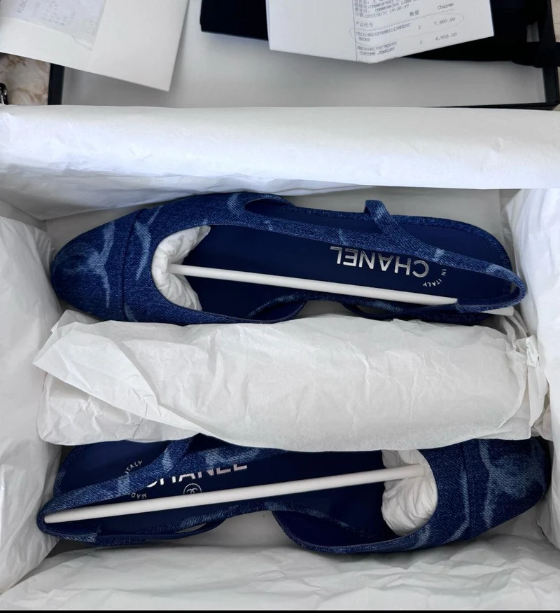 Chanel Slingback 38 Cruise Denim