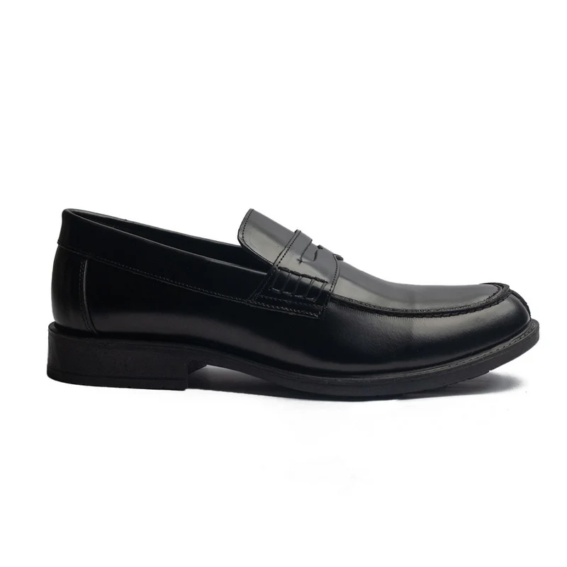 Men Black Leather Shoes #4298