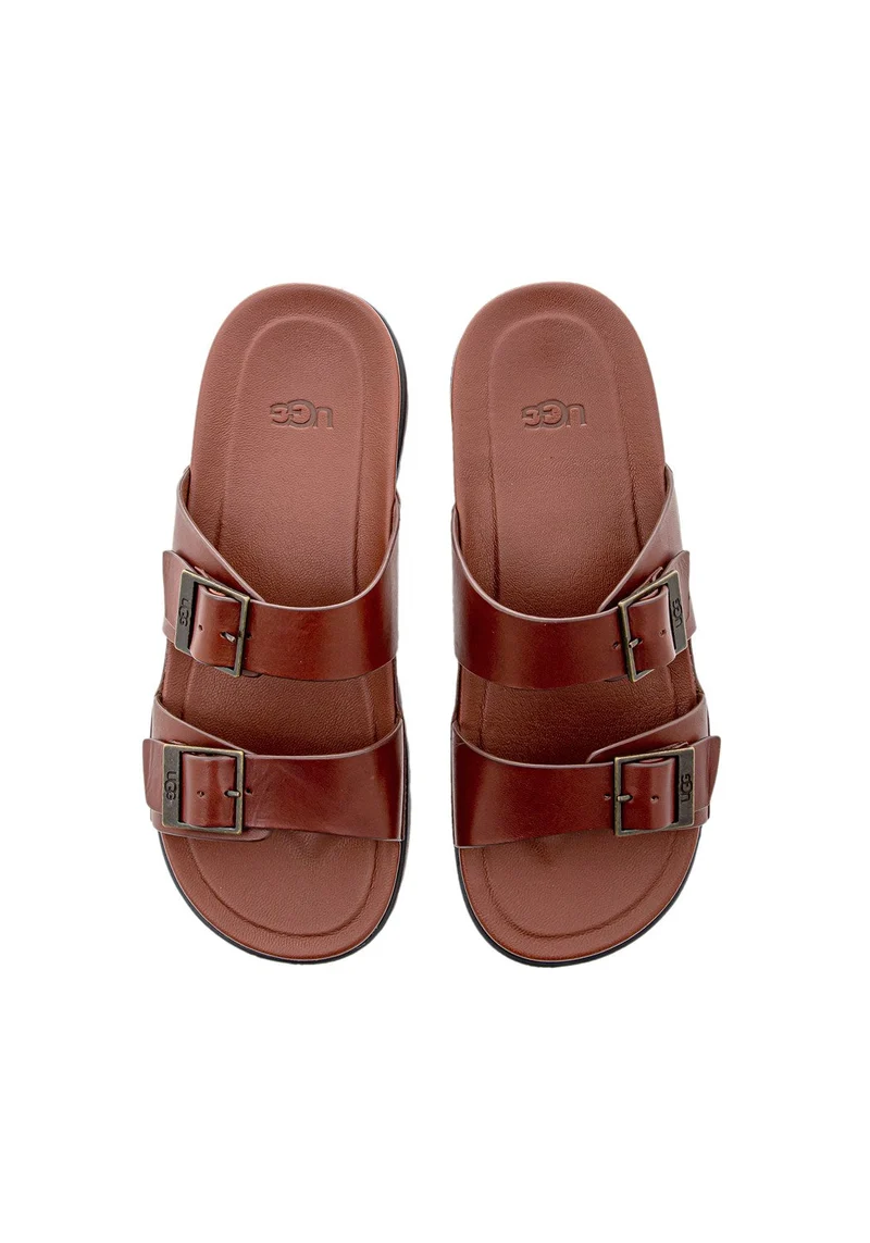 M Wainscott Buckle Slide cognac leather