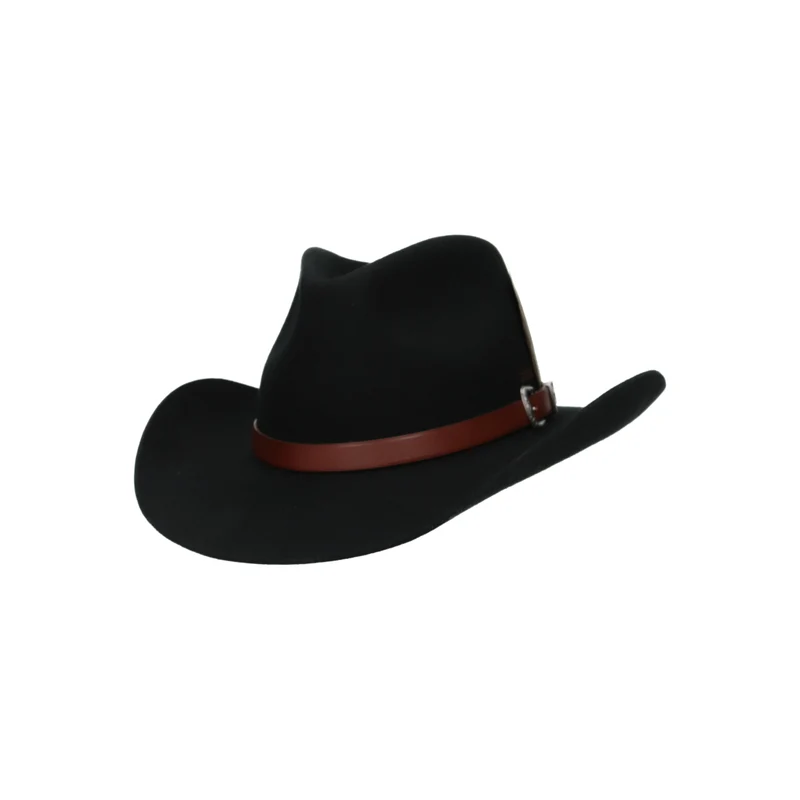 Western Woolfelt schwarz hell