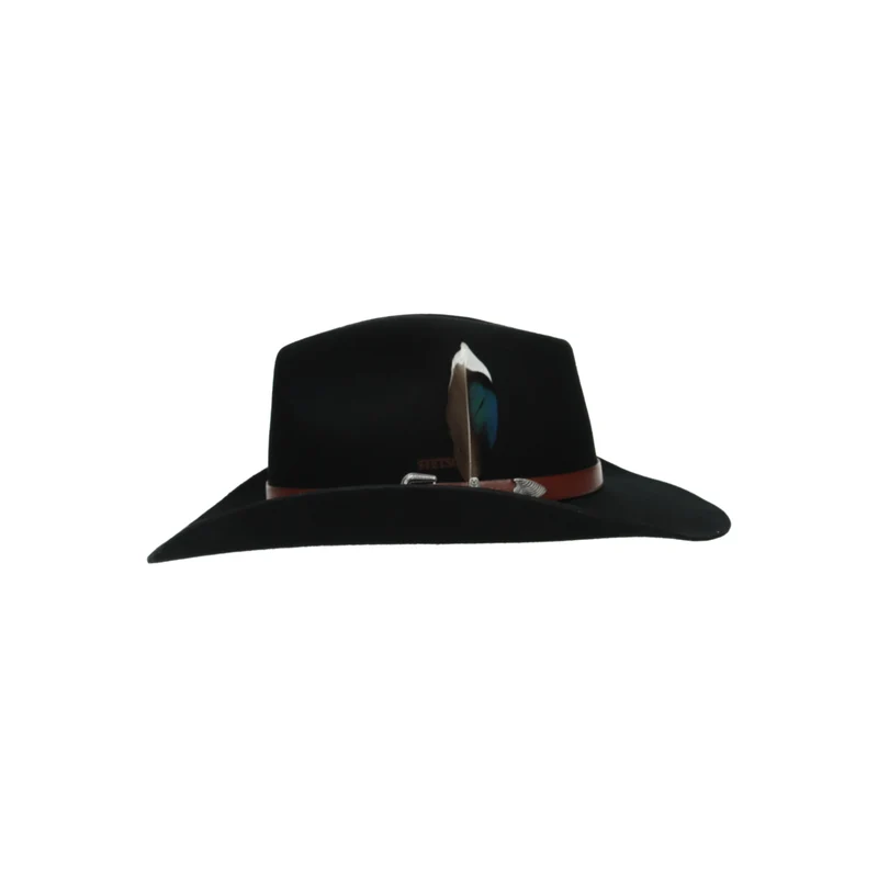Western Woolfelt schwarz hell