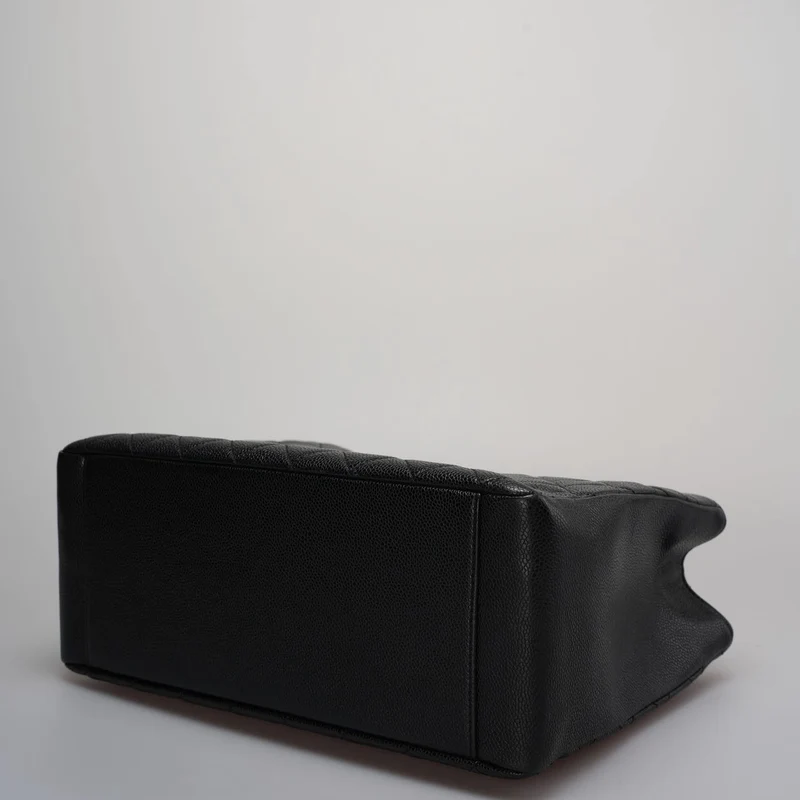 Chanel Medium Grand Shopping Tote Schwarze GST Tasche aus Kaviarleder mit goldenen Beschlägen von 2013