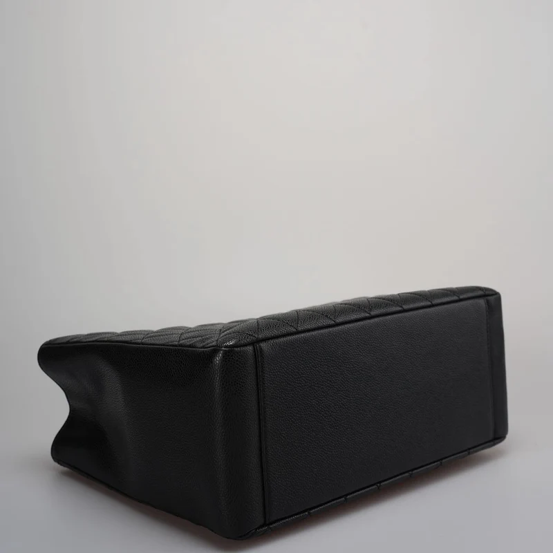 Chanel Medium Grand Shopping Tote Schwarze GST Tasche aus Kaviarleder mit goldenen Beschlägen von 2013