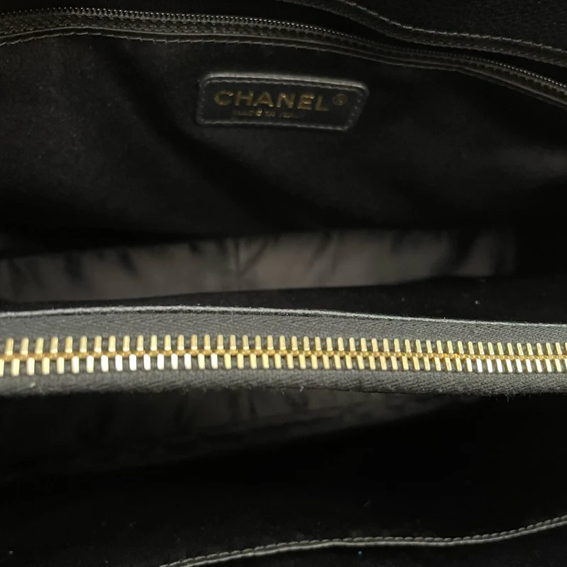 Chanel Medium Grand Shopping Tote Schwarze GST Tasche aus Kaviarleder mit Goldbeschlägen 2014