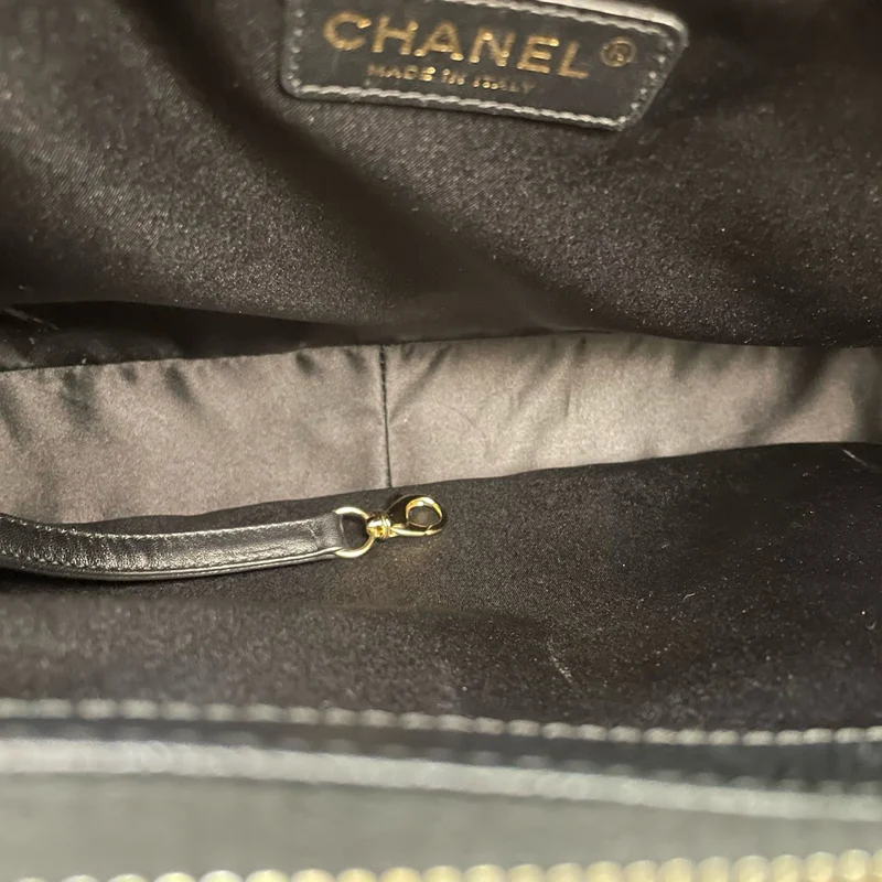 Chanel Medium Grand Shopping Tote Schwarze GST Tasche aus Kaviarleder mit Goldbeschlägen 2014