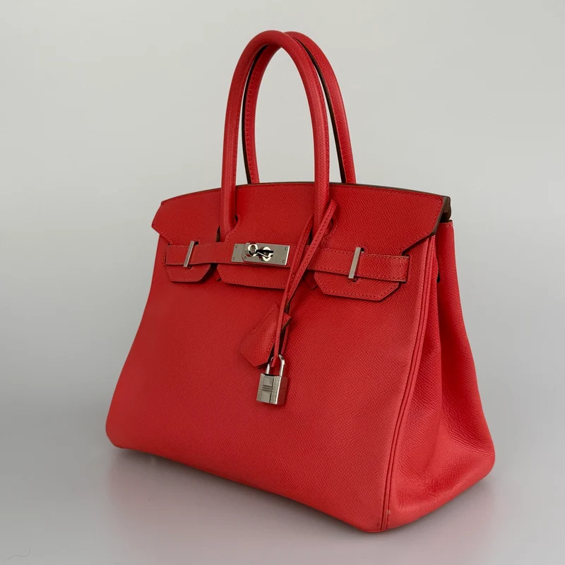 Hermes Birkin 30 Epsom Leder Rouge mit Palladium-Hardware