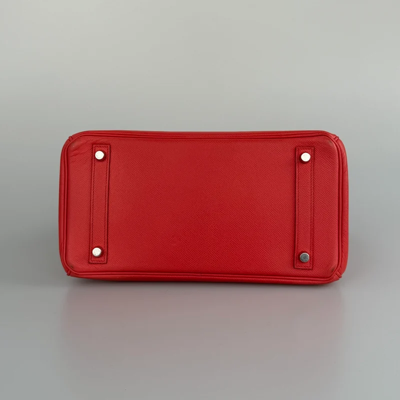 Hermes Birkin 30 Epsom Leder Rouge mit Palladium-Hardware